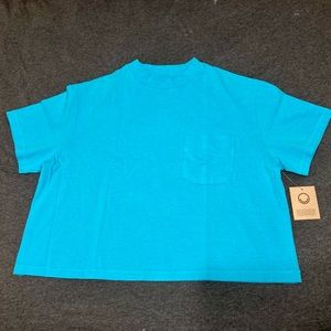 Large - For Days - 90's Crop Tee - Blue
